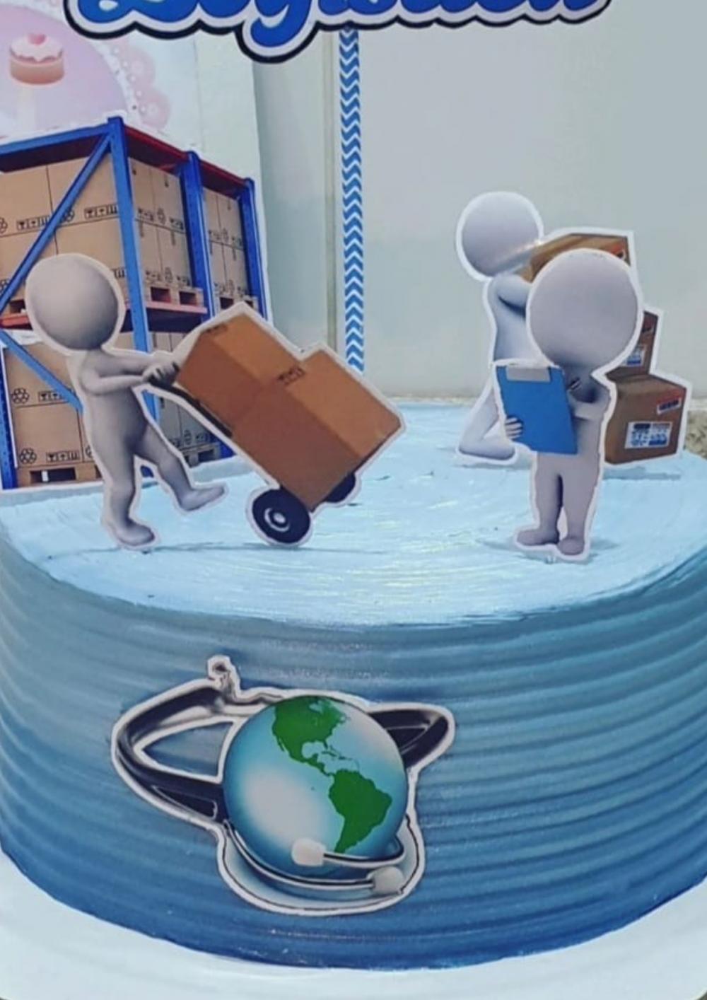 Topo de bolo Logistica