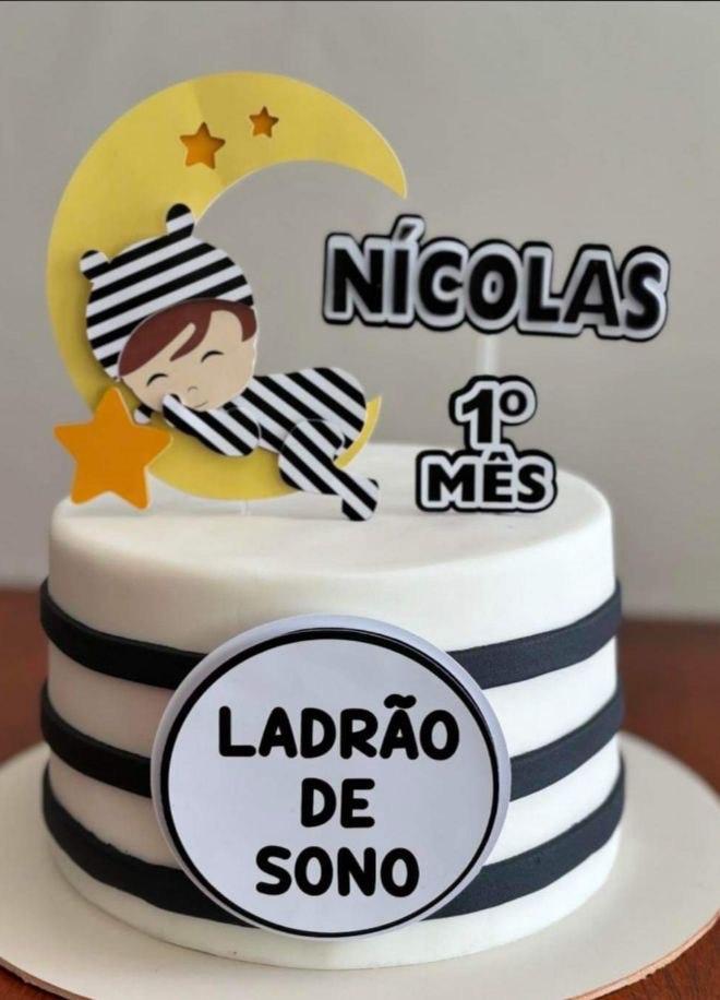 Topo de bolo ladrão de sono