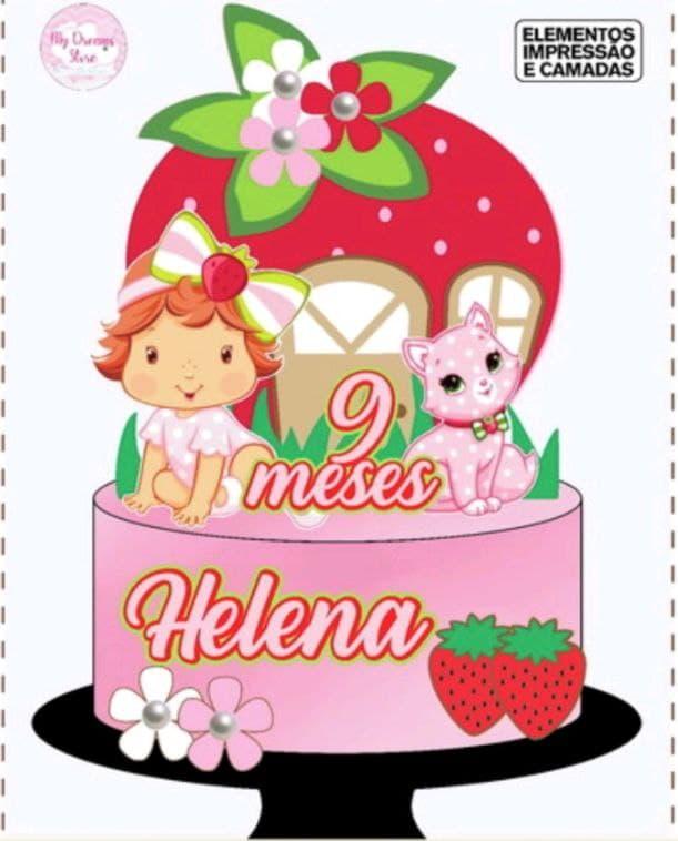 Topo de Bolo Moranguinho