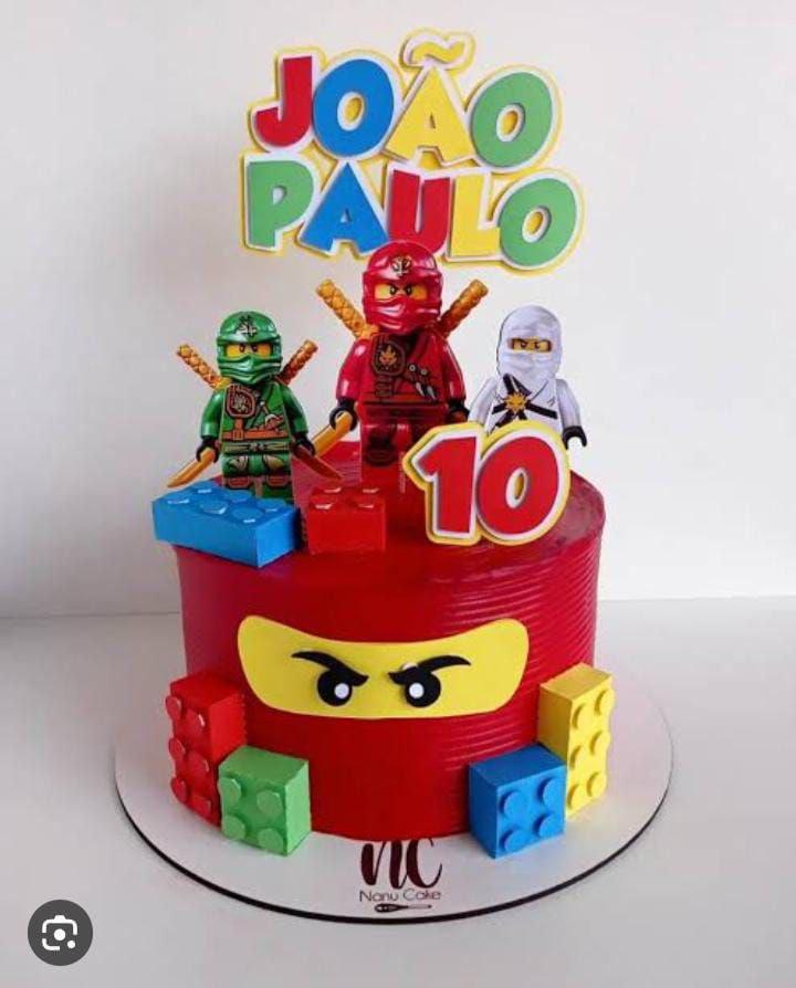 Topo de Bolo Ninja Go