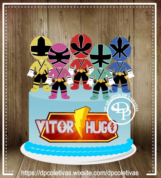 Topo de bolo Power Rangers