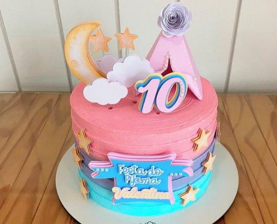 Topo de bolo Festa do PIjama