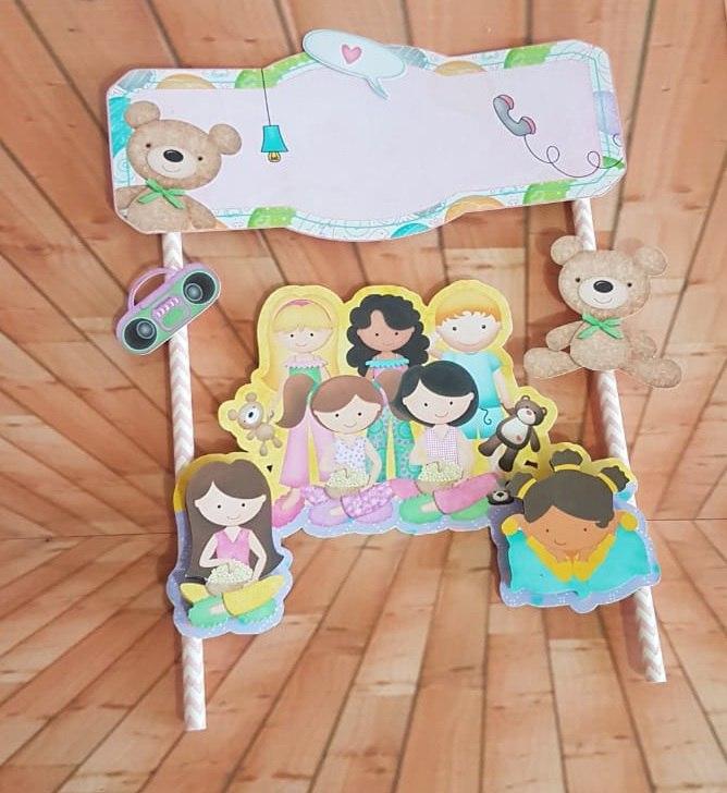 Topo de bolo Festa do PIjama