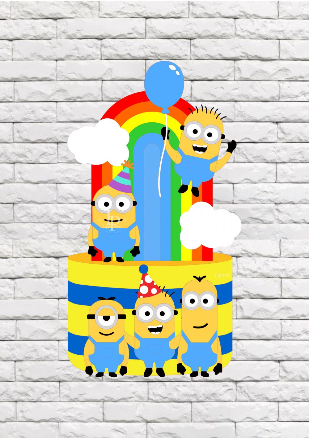 Topo de Bolo Minions