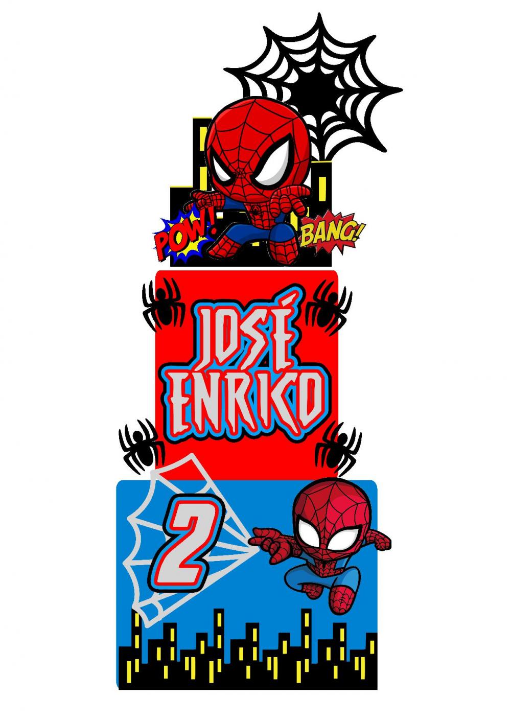 Topo de bolo Homem Aranha