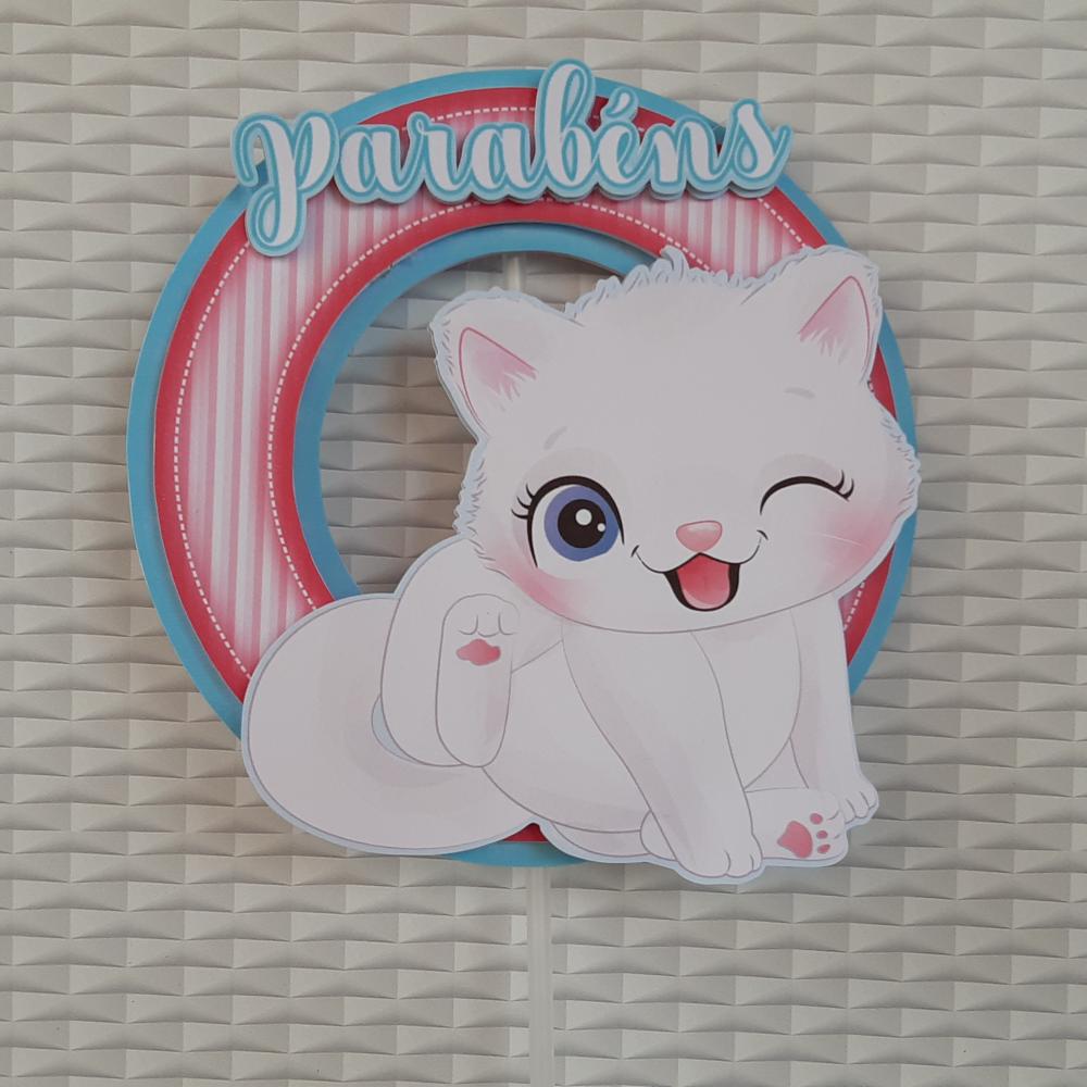 Arquivo de corte topo de bolo Gatinhos