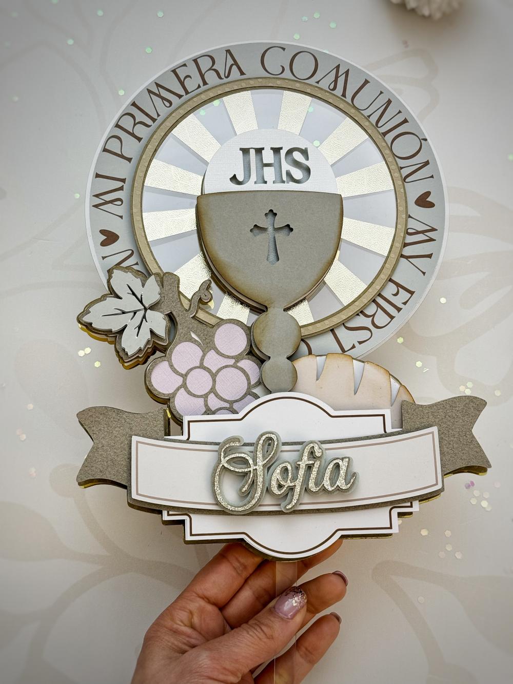 topo de bolo Eucaristia