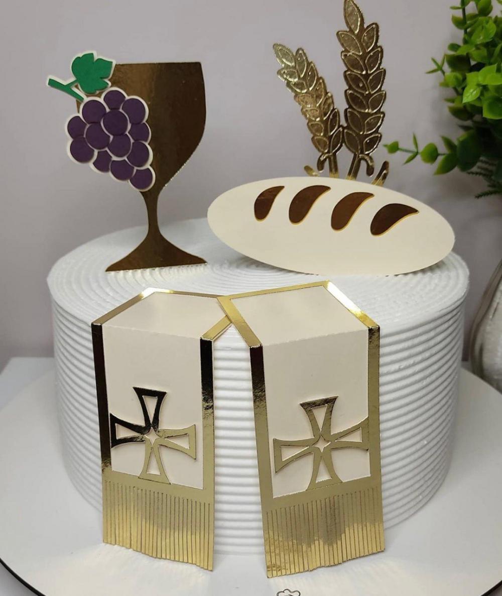 topo de bolo Eucaristia