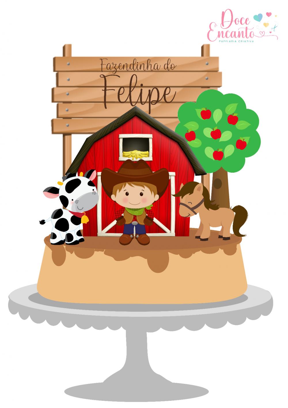 Topo de Bolo Fazendinha