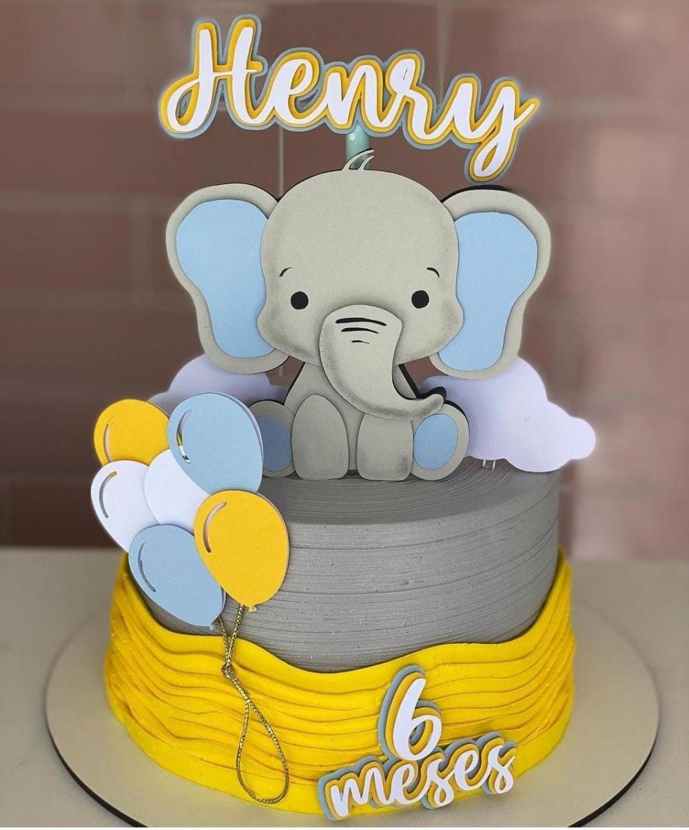 Topo de Bolo Elefantinho