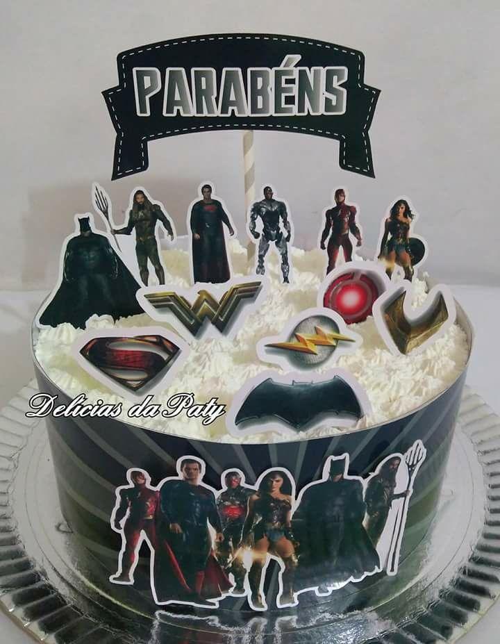 Topo de Bolo Liga da Justiça