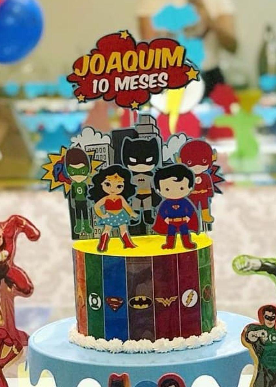 Topo de Bolo Liga da Justiça