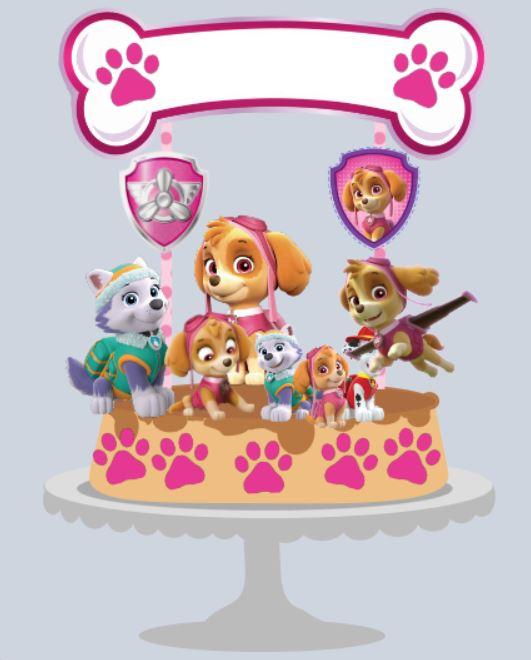 Topo de bolo Patrulha Canina