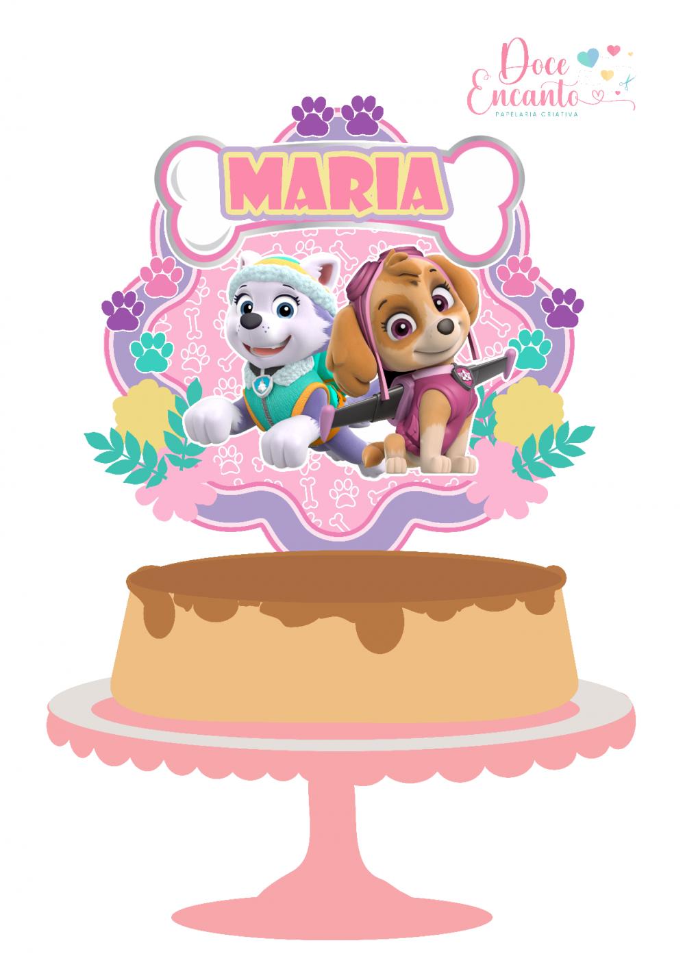 Topo de bolo Patrulha Canina