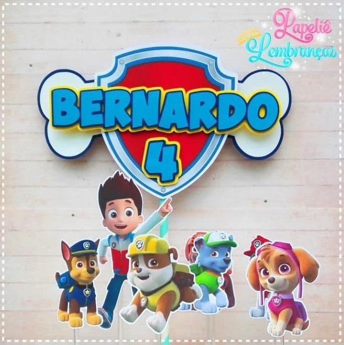 Topo de bolo Patrulha Canina