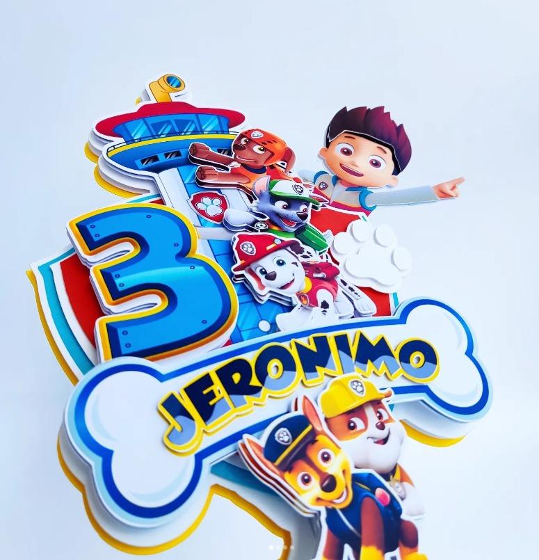 Topo de bolo Patrulha Canina