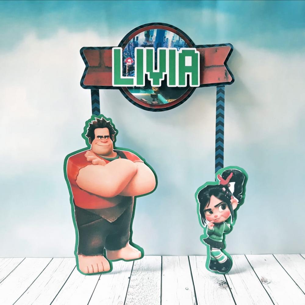 Topo de bolo Uma Detona Ralph