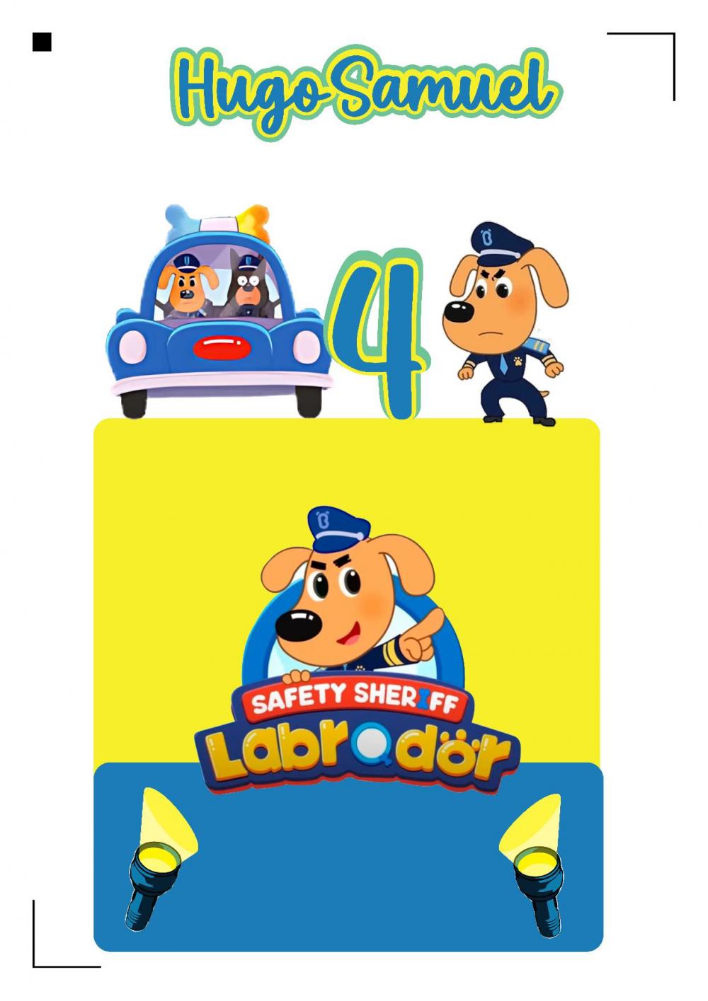 Topo de bolo Detetive Labrador