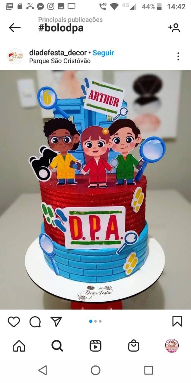 Topo de Bolo Detetive DPA