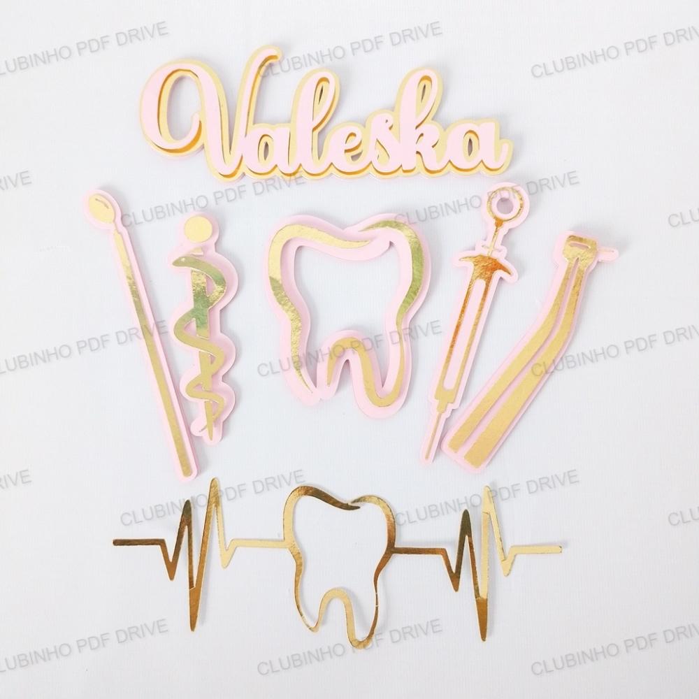 Topo de Bolo Dentista