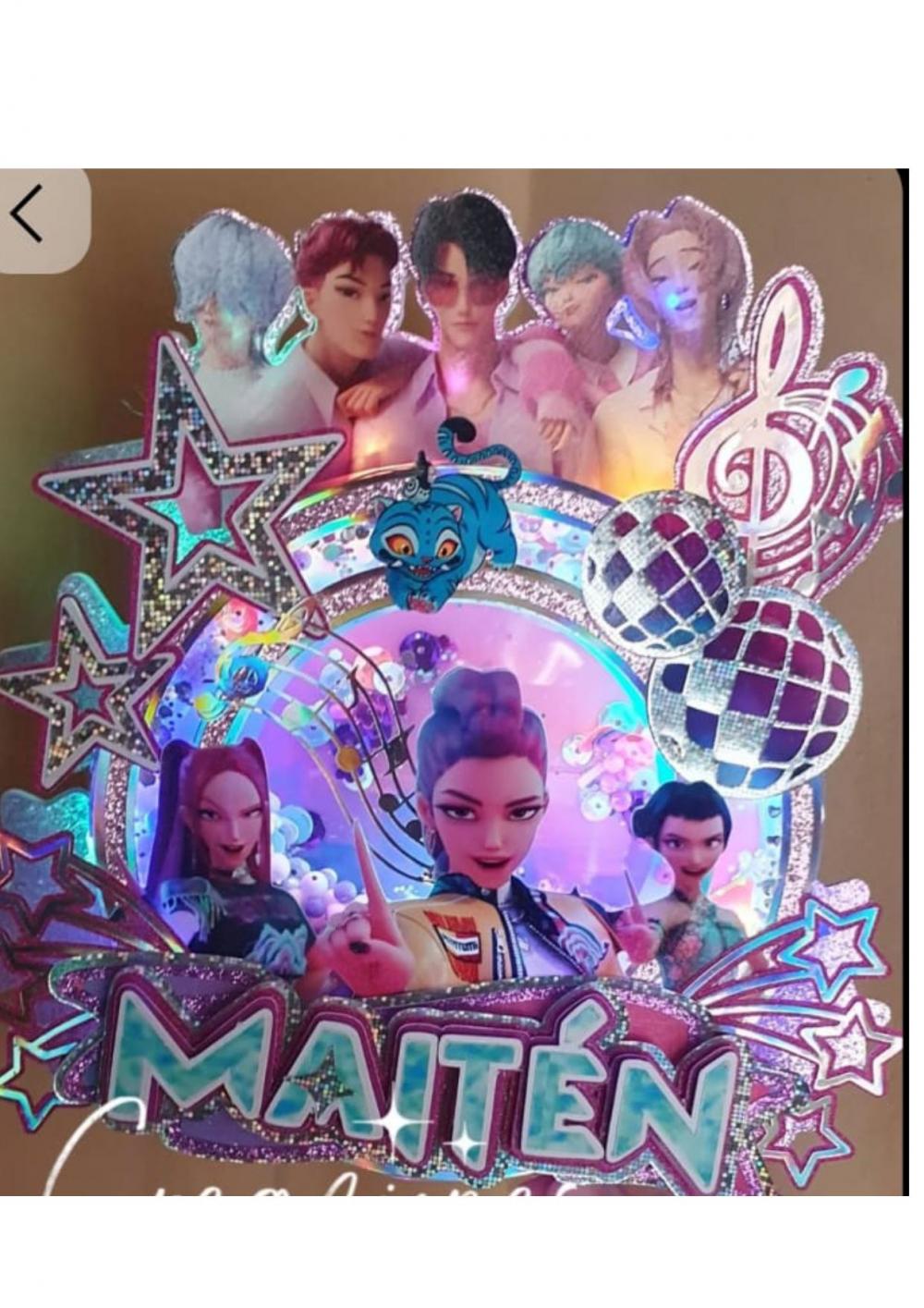 Arquivo de corte topo de bolo Kpop Demon Hunters