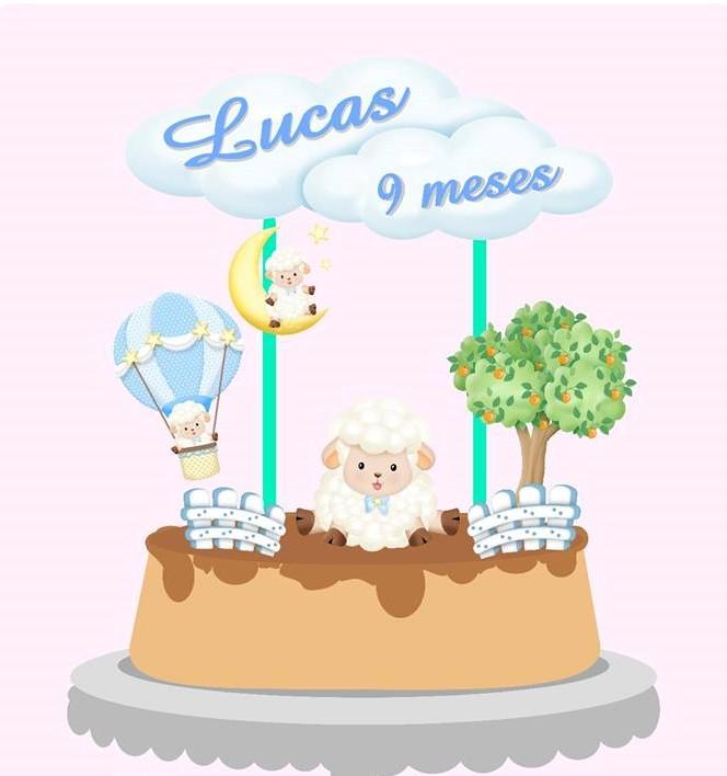 Topo de Bolo Ovelhinha