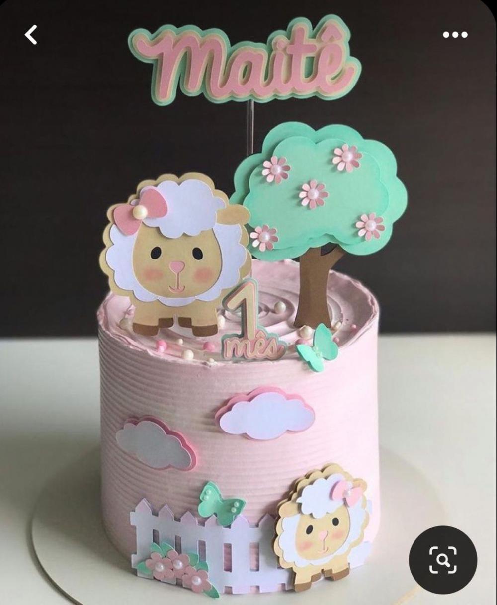 Topo de Bolo Ovelhinha