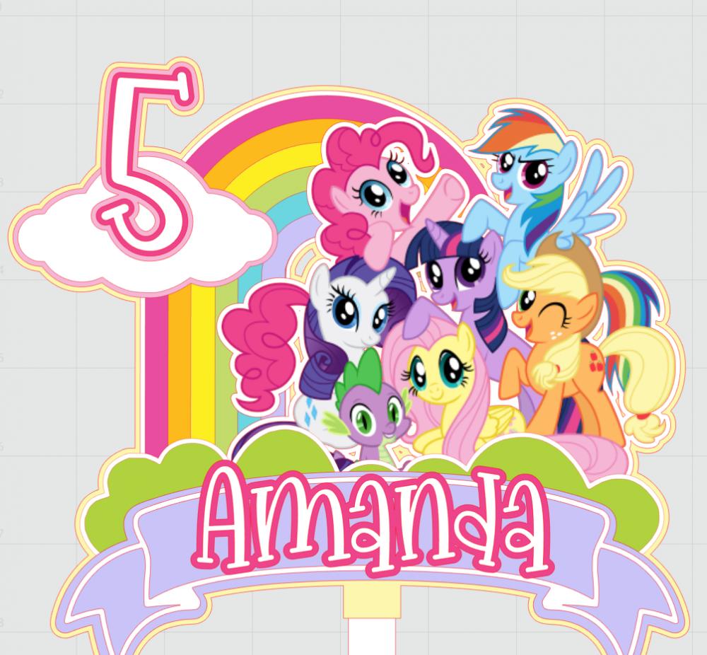 Topo de Bolo My Little Poney