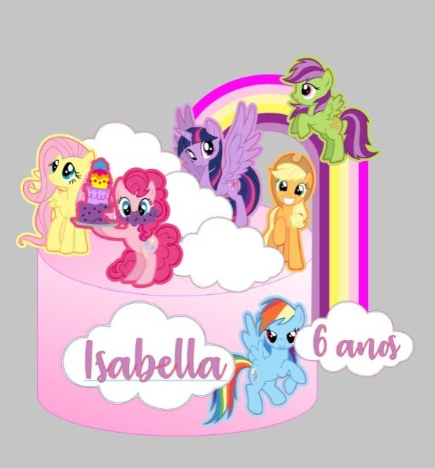 Topo de Bolo My Little Poney