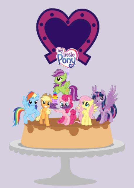 Topo de Bolo My Little Poney