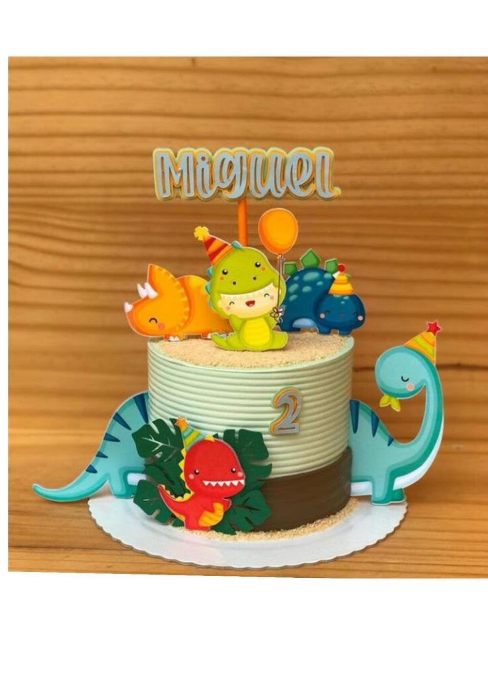 topo de bolo dinossauro