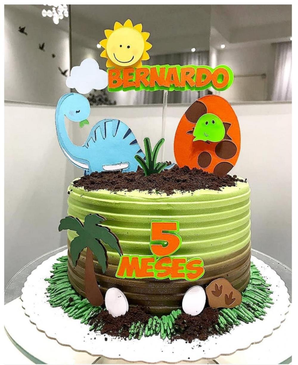 topo de bolo dinossauro