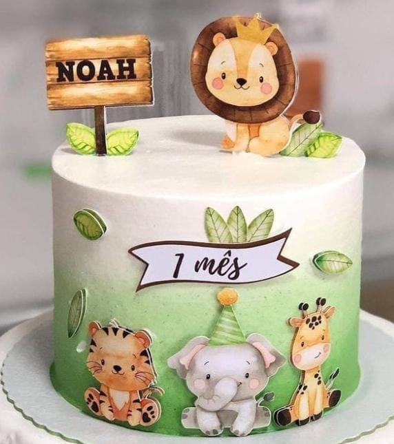 Topo de bolo Safari