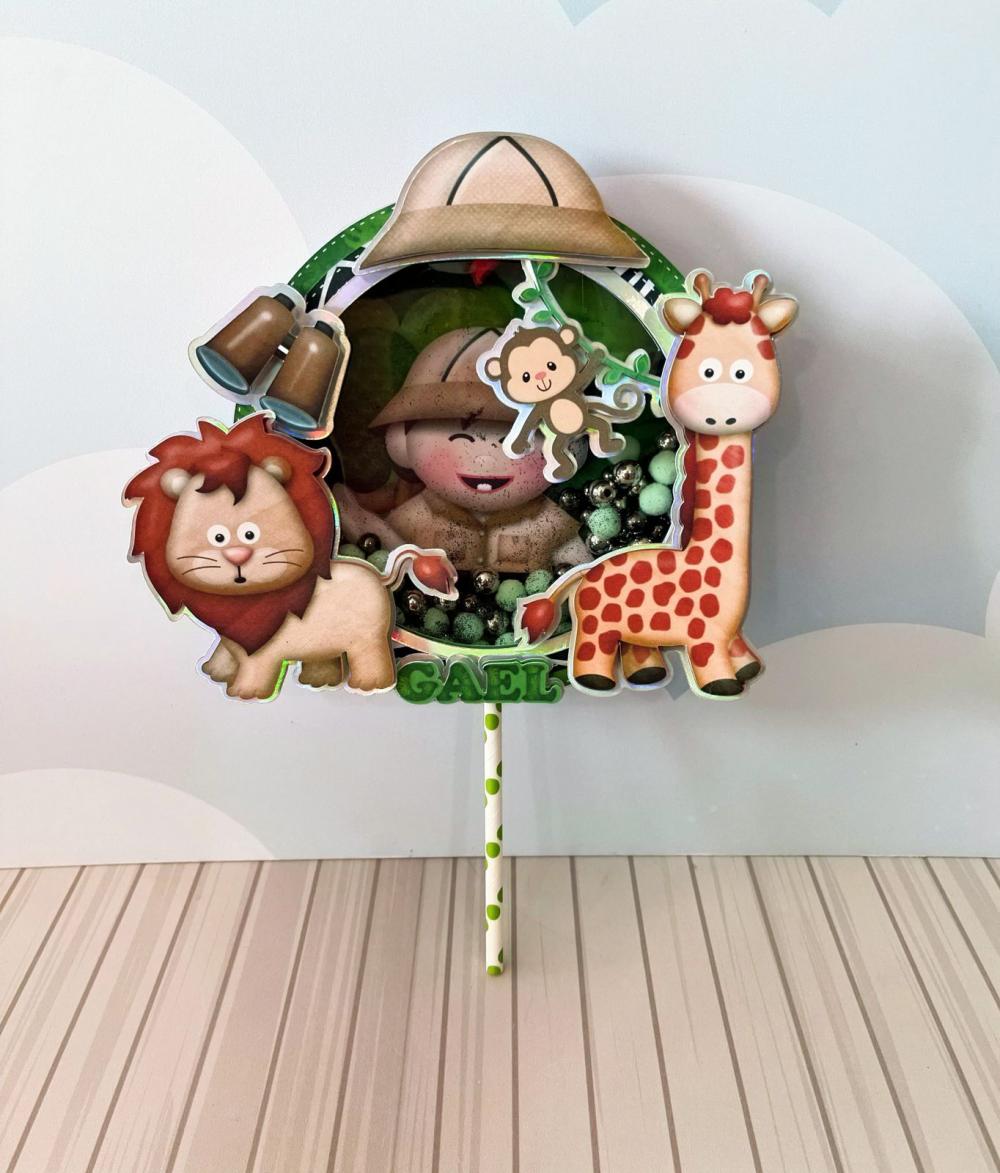 Topo de bolo Safari