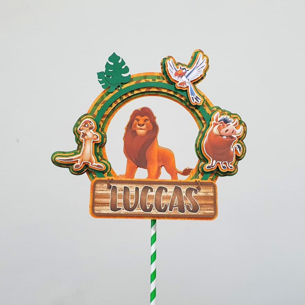 Topo de Bolo Rei Leão