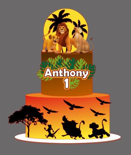 Topo de Bolo Rei Leão