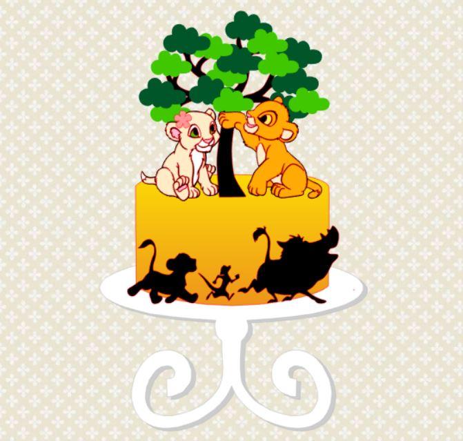 Topo de Bolo Rei Leão