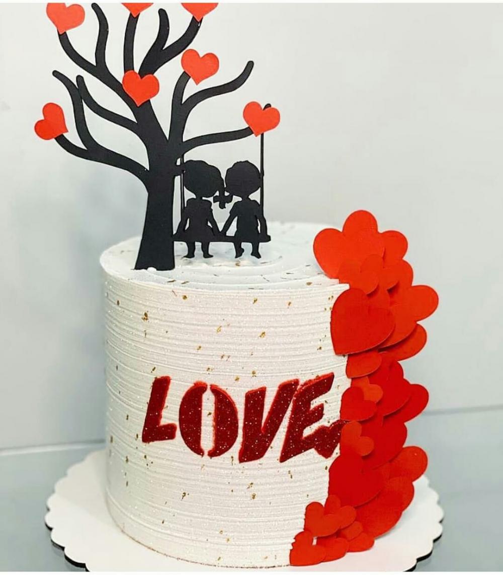 Topo de Bolo Dia dos Namorados