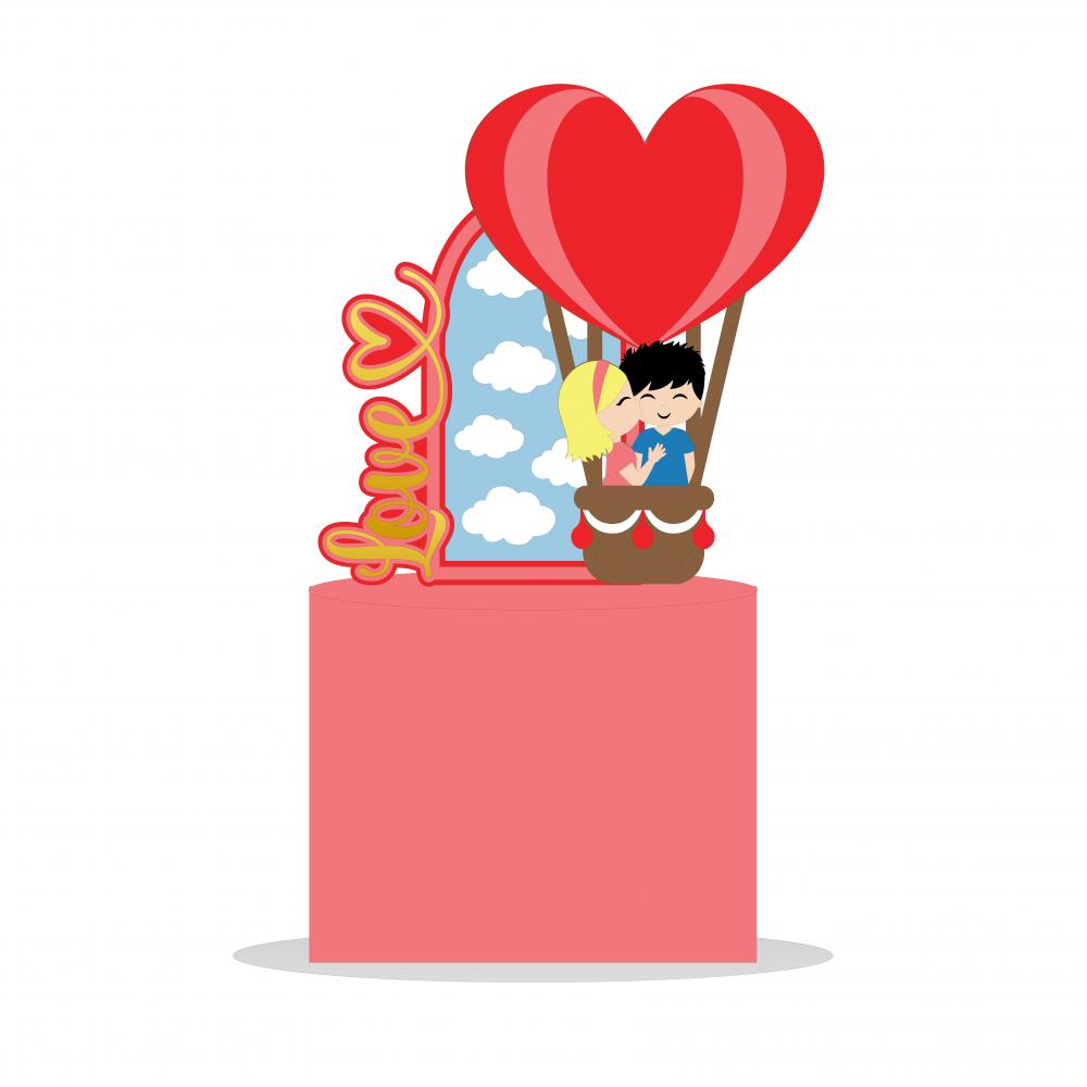 Topo de Bolo Dia dos Namorados