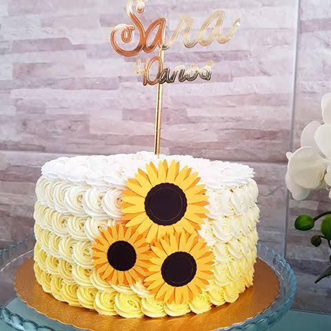 Topo de Bolo Girassol