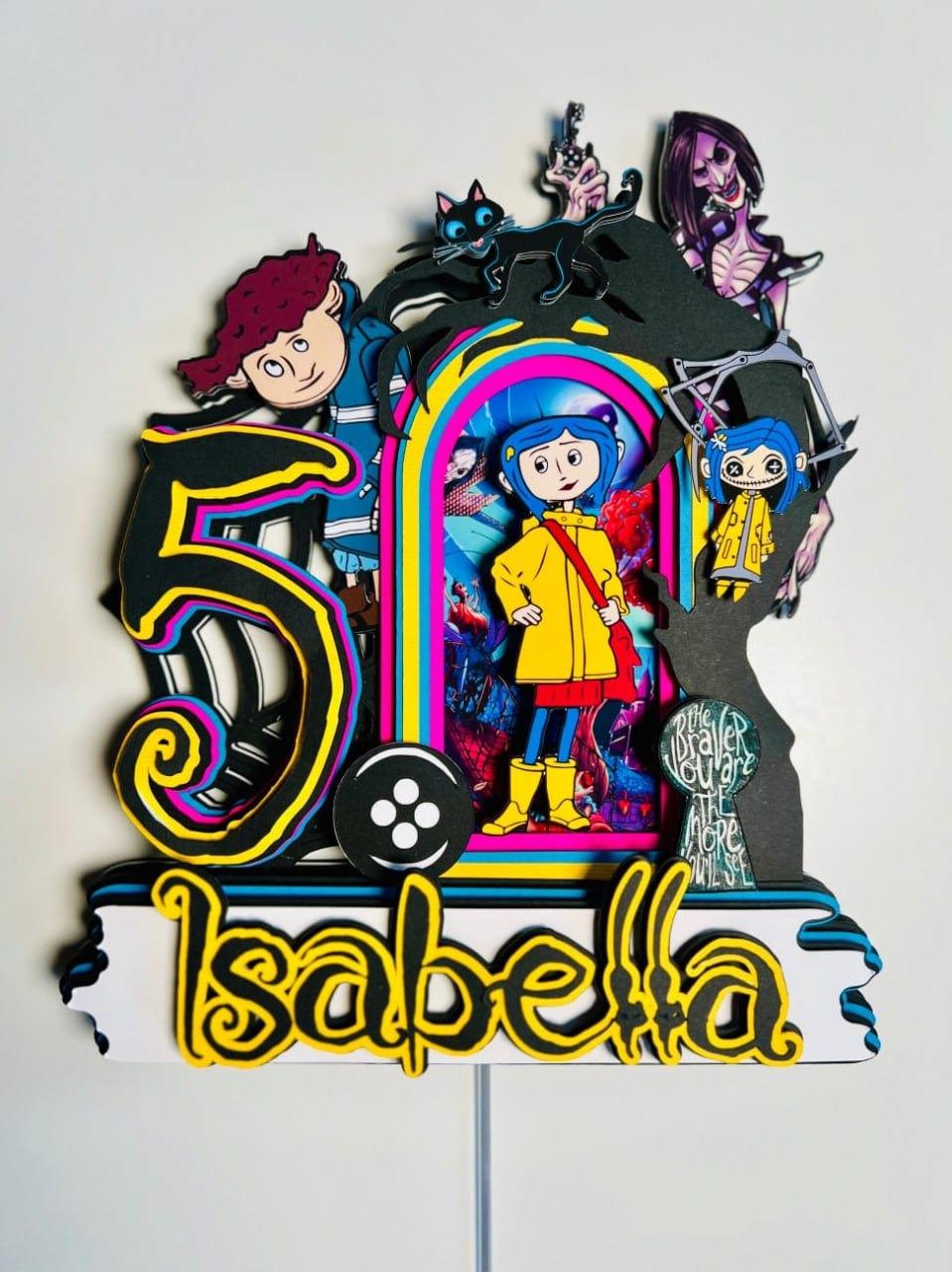 Arquivo de corte topo de bolo coraline