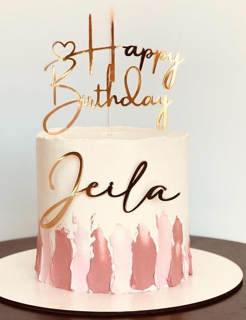 Topo de Bolo Happy Birthday