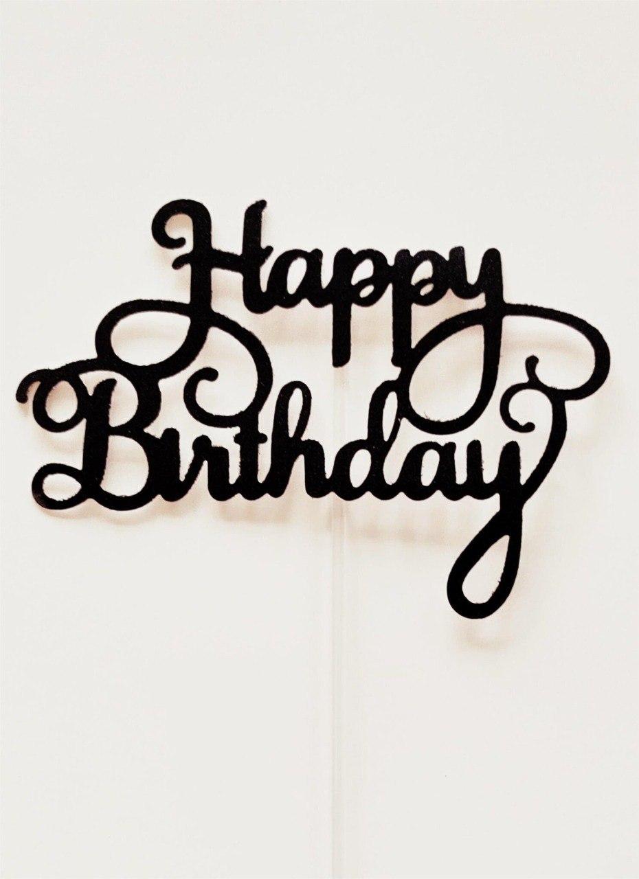 Topo de Bolo Happy Birthday