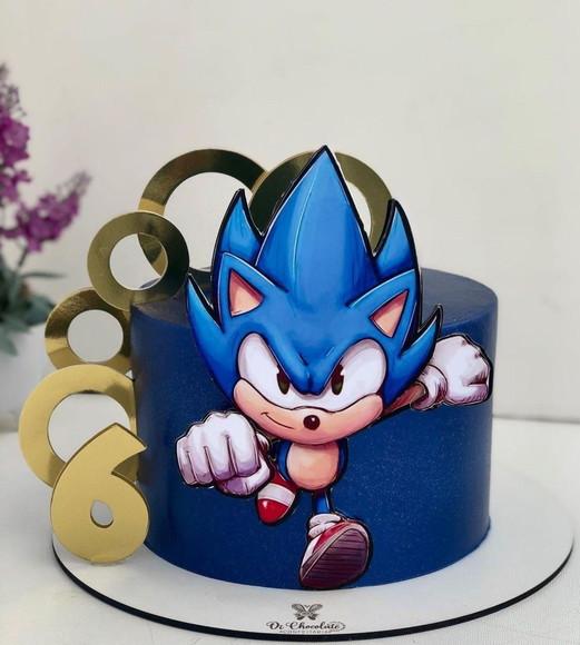 Topo de Bolo Sonic