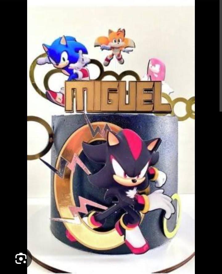 Topo de Bolo Sonic