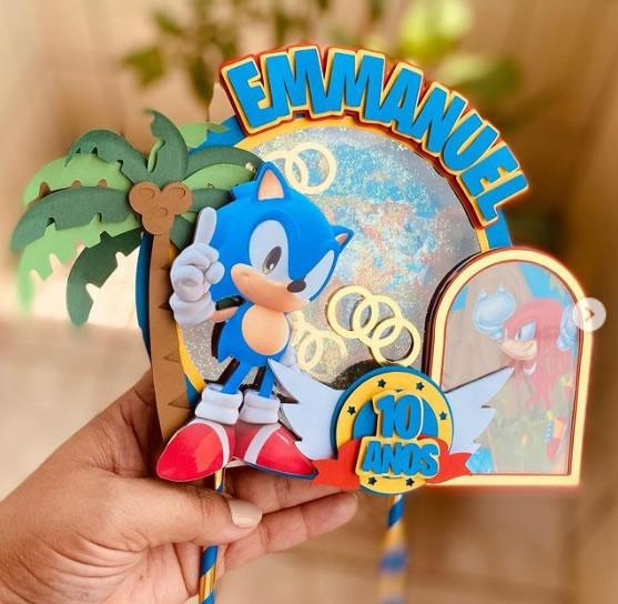 Topo de Bolo Sonic