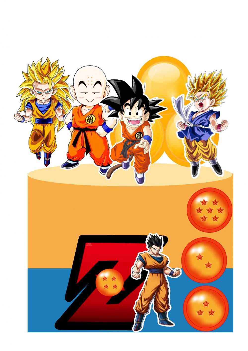 Topo de Bolo Dragon Ball Z