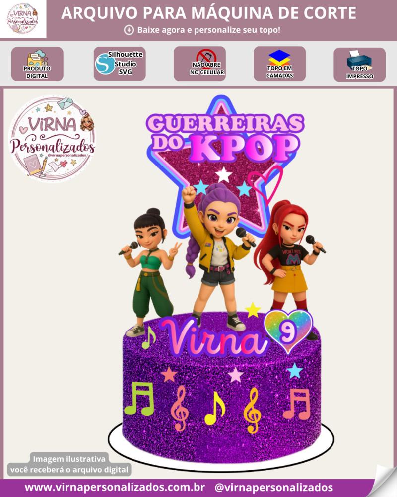 Topo de Bolo KPOP Demon Hunters