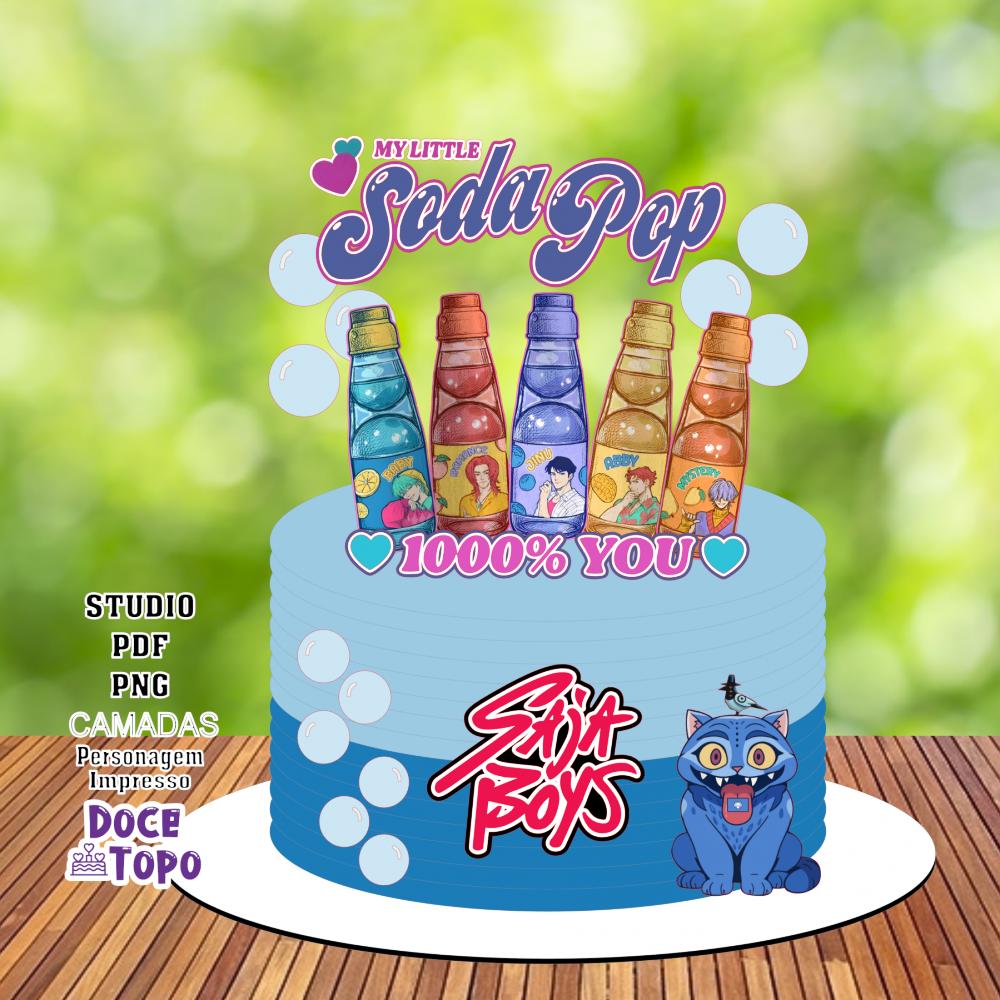 Topo de Bolo KPOP Demon Hunters