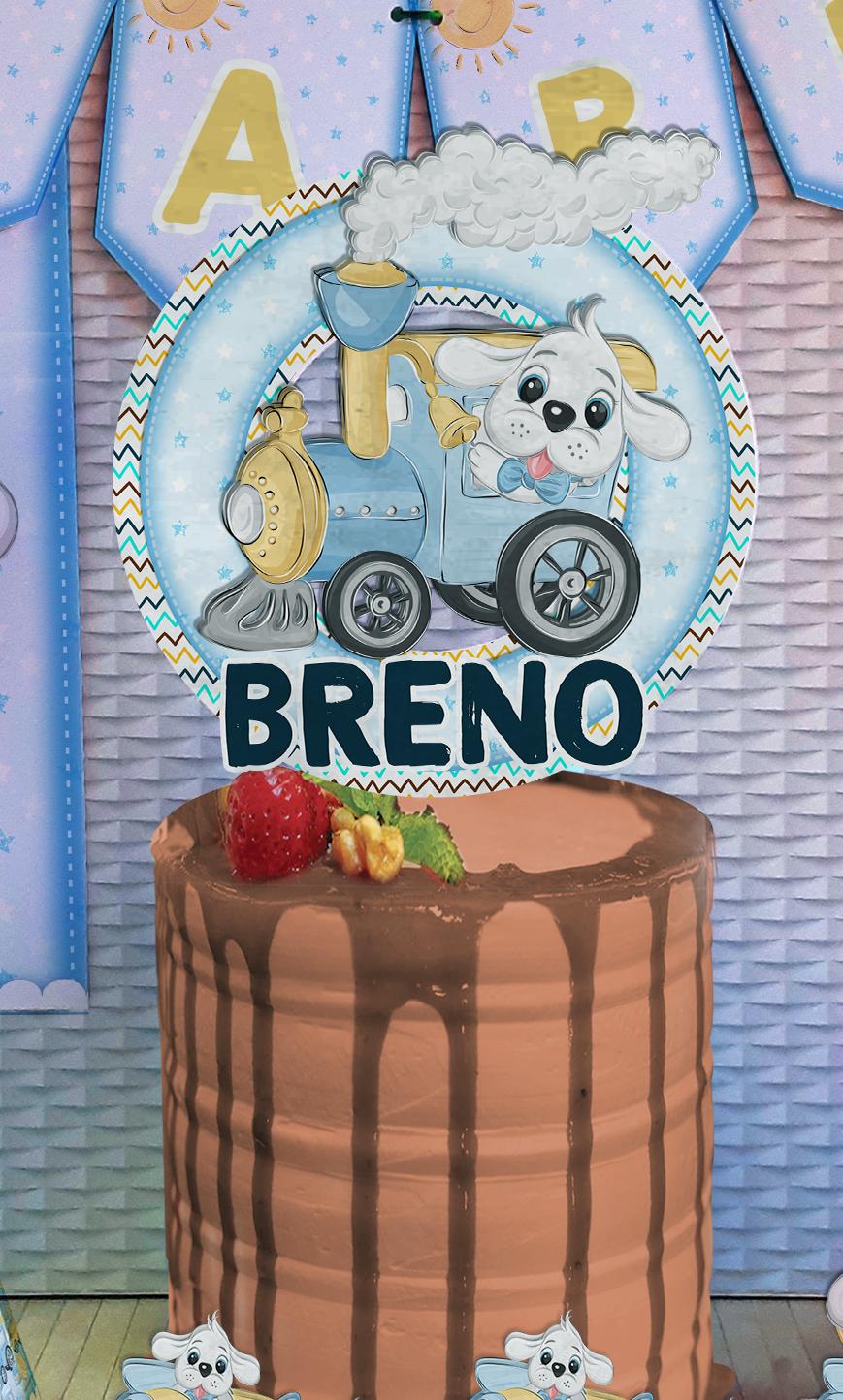 topo de bolo cachorrinho